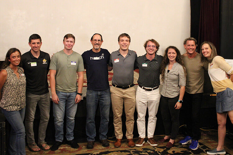 Photo of all who participated at PItch Party Mars Hill August 22 at Mars Hill Theatre Brewing Company