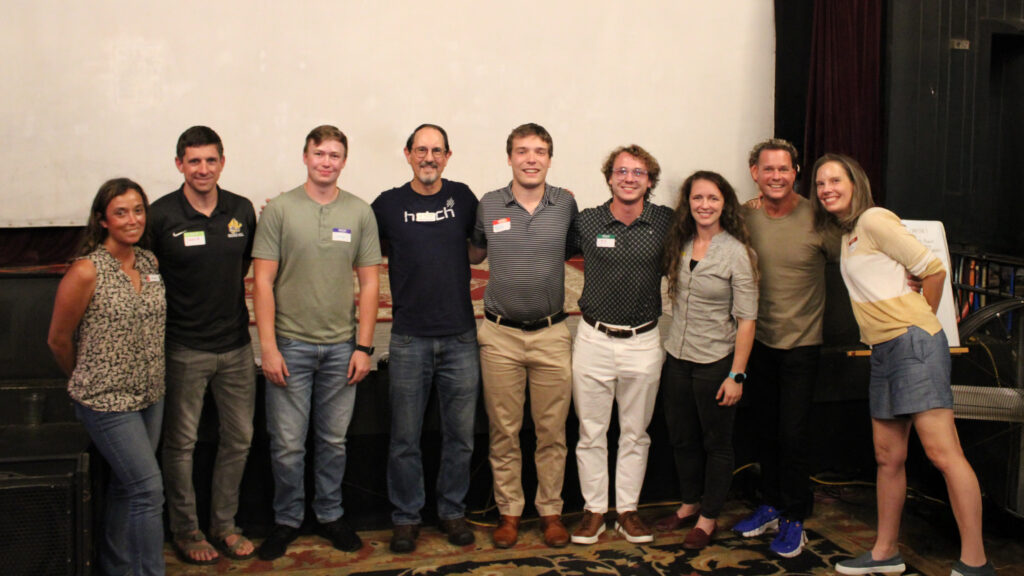 Photo of all who participated at PItch Party Mars Hill August 22 at Mars Hill Theatre Brewing Company