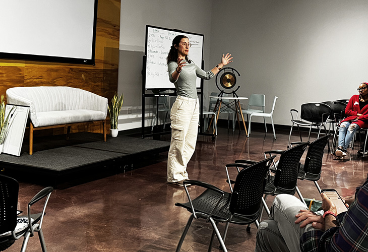 Lilly Field, co-founder of Celium at Pitch Party Asheville, Sept 2025